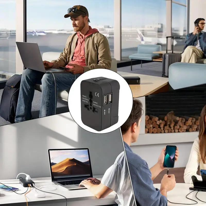 العالمي تحويل السفر المكونات USB شحن منافذ محولات محول السفر المحمولة الجدار منفذ محول محول #6