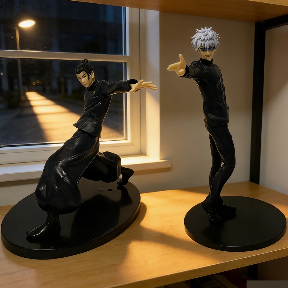 Regali Anime Jujutsu Kaisen Gojo Satoru Statuetta in Posizione Eretta I Due Più Forti Giocattoli da Collezione Decorazioni Ornamenti in PVC