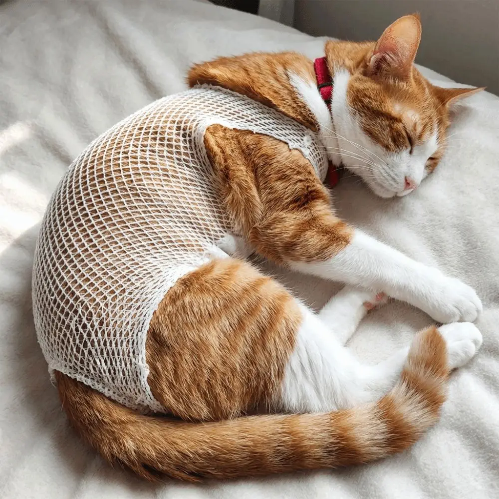 Elastic Pet Mesh Bandage Breathable Prevent Licking Pet Protection Cover Prevent Scratch Sterilization Mesh Cover Animal Rescue