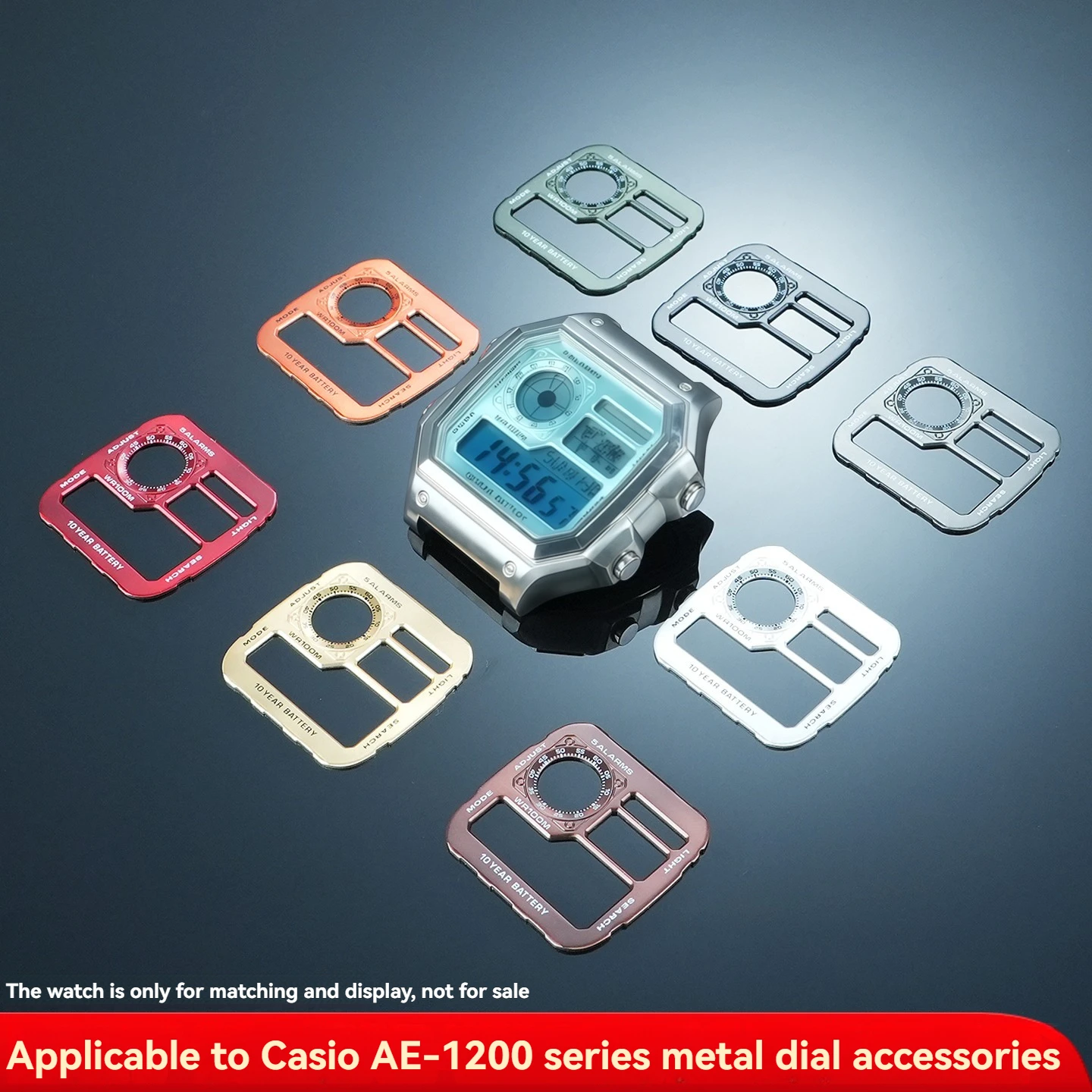 

Комплект модов с металлической цифровой панелью AE1200 для Casio AE-1200WH/D/B, циферблат 3299, модифицированный механизм, медные циферблаты, аксессуары