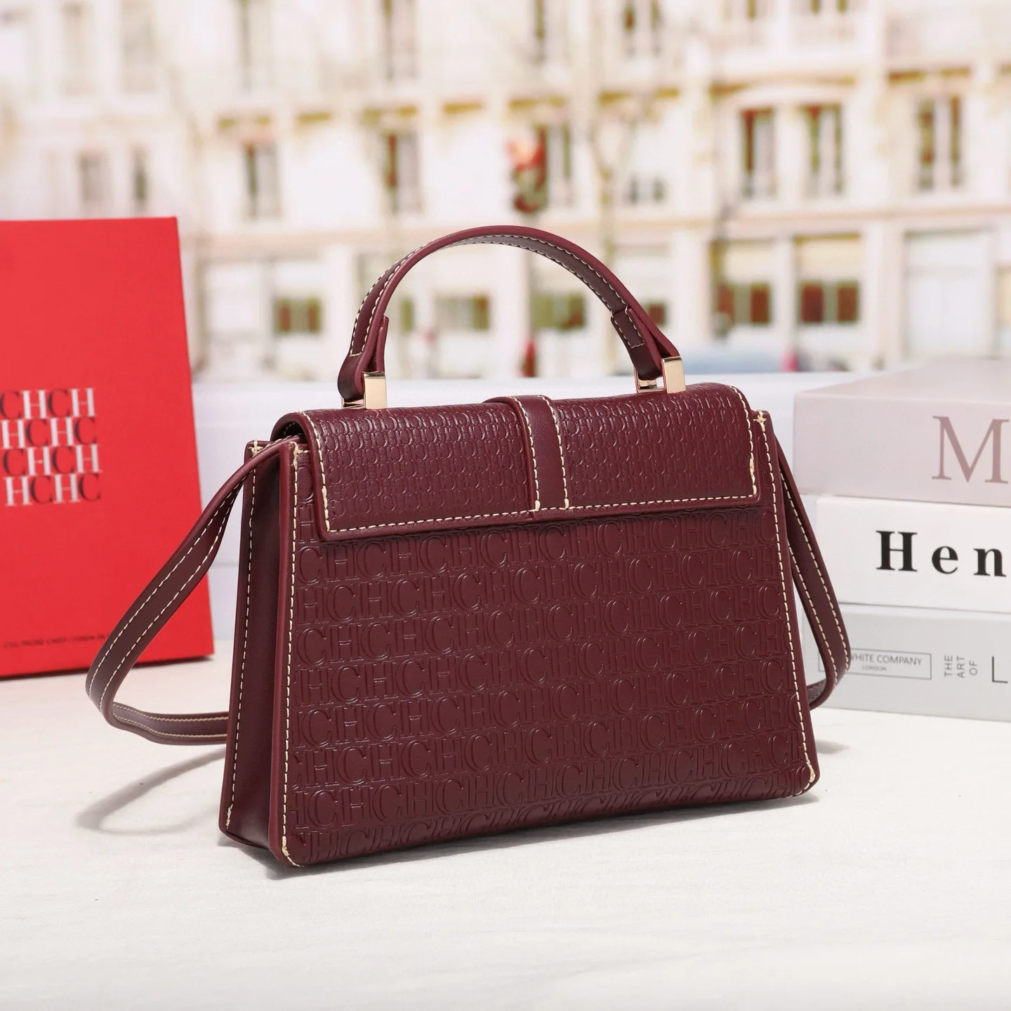 Elegant Embossed Crossbody Bag, Vintage Small Square Purse, Niche Luxury Designer Handbag for Women, Fashion Shoulder Bag