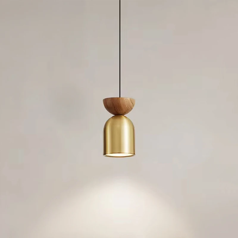 

Modern Minimalist Restaurant All Copper Pendant Lamp Bedside Bedroom Personalized Creative Bar Counter Led Decorate Droplight