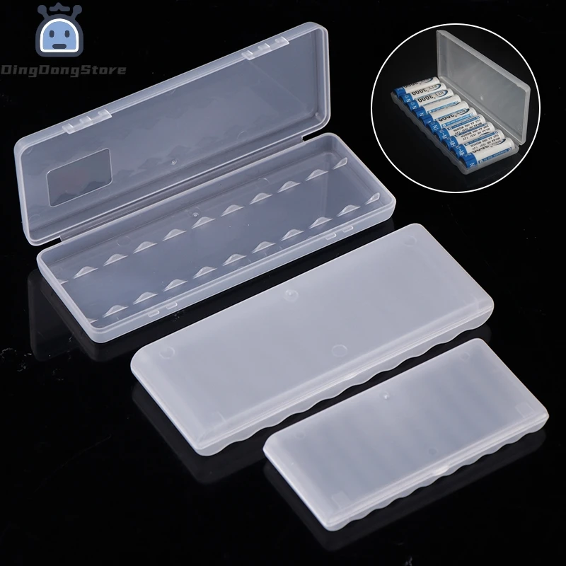 Portátil Plastic Battery Storage Box, Hard Container Case para AAA e AA Battery Organizer, DIY Acessórios, 10 Slots, 1Pc