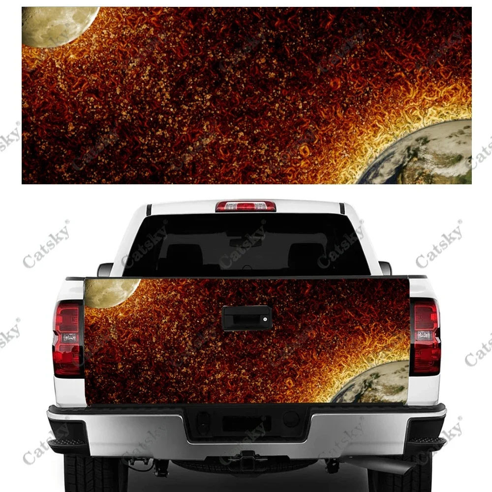 Earth From Space Landscape Truck Decals Truck Tailgate Decal Sticker Wrap , Bumper Stickers Graphics for Car Trucks SUV