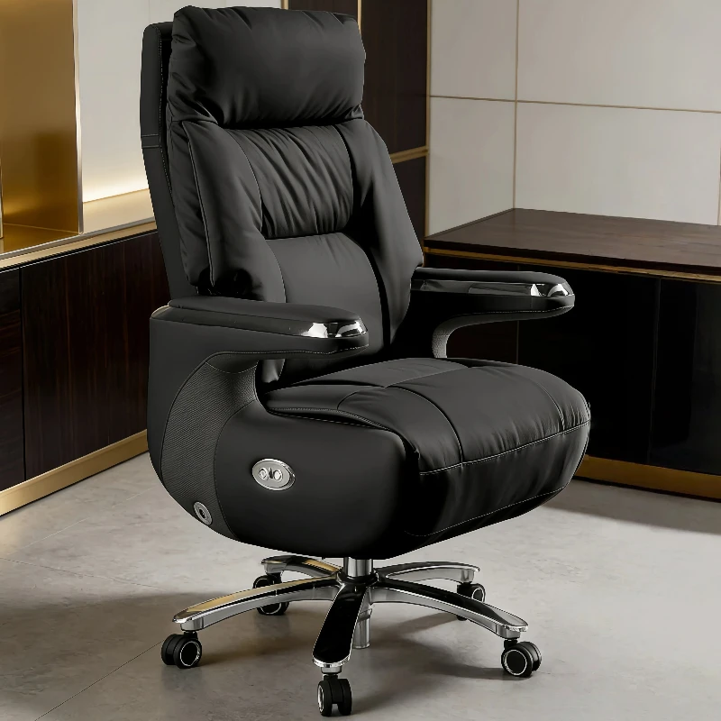 

Smart Massage Electric Executive Chair - Genuine Leather Recliner with Gaming Design for Home Office and Nap Furniture JT40