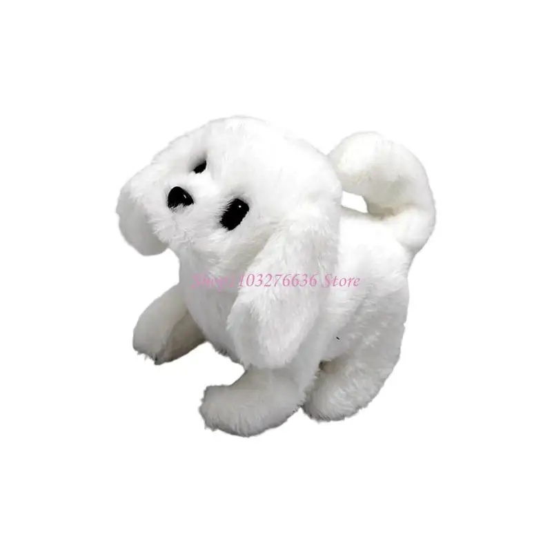 R6FD Simulation Pet Dog Toy Plush Stuffed Puppy Electric Dog with Automatic Action