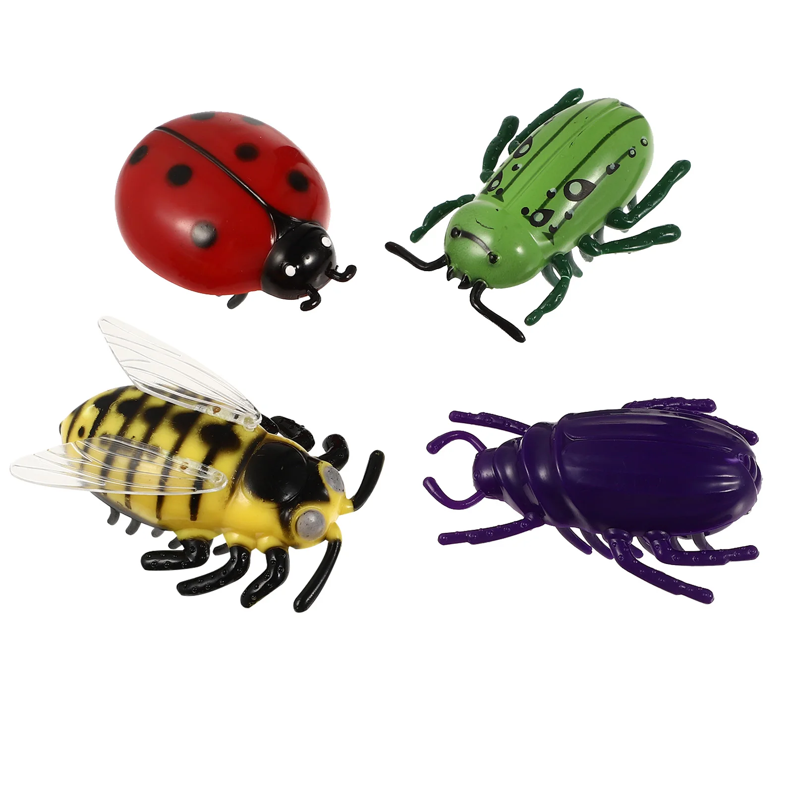 4 Pcs Electric Cicada Toys Realistic Design Automatic Moving Insect Toy Kids Cats Button Powered Non Remote Control