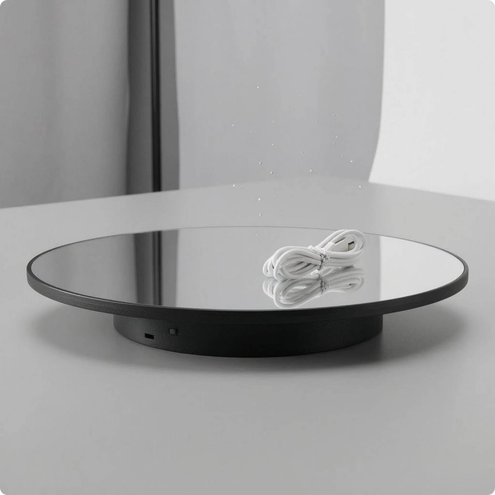 Electric Rotating Display Stand USB Powered Rotating Display Turntable Mirror Turntable ABS Body Photo Gear Slow Rotation