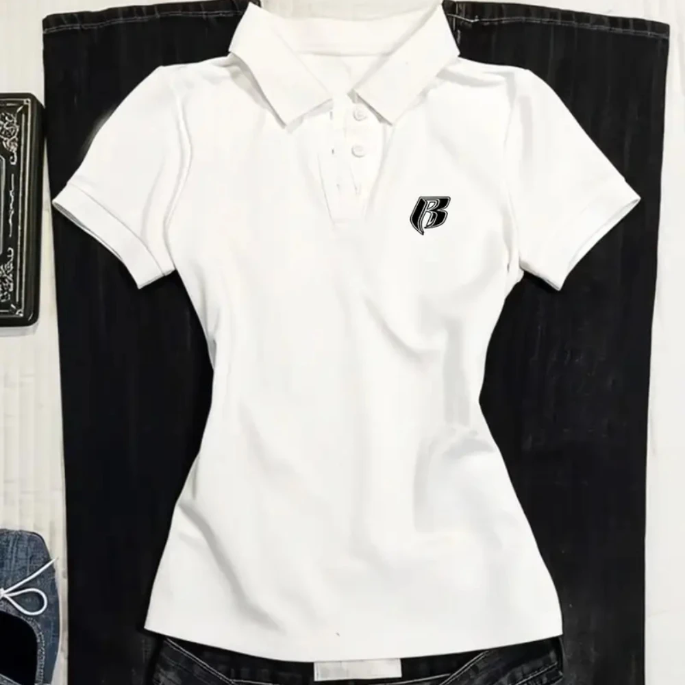 

"Y2K White Polo for Y2K Casual Outfits"