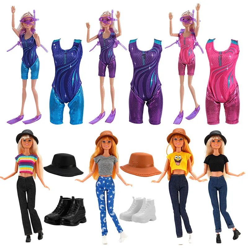 Mix Style Ubrania dla lalek Baby Dolls Party Dress Fashion Sport Casual Outfit Ubrania dla lalek Barbie Dom Akcesoria Dziewczynka Zabawka Prezent