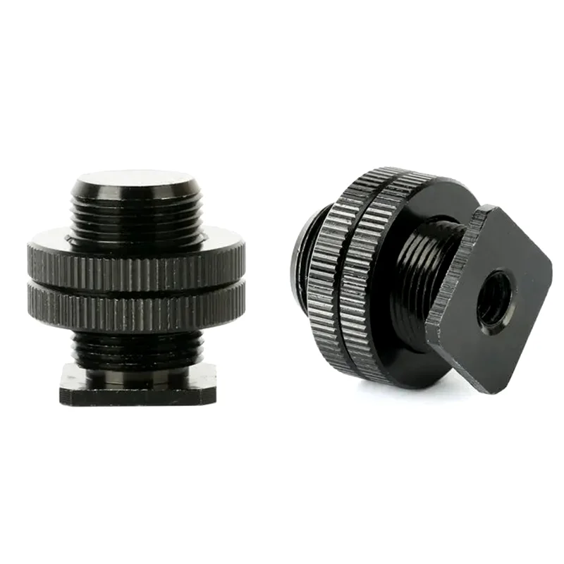 1/4"  3/8"  5/8"inch Tripod Mount Screw with Double Layer to Flash Hot Shoe Adapter Holder Mount Photo Studio Accessories