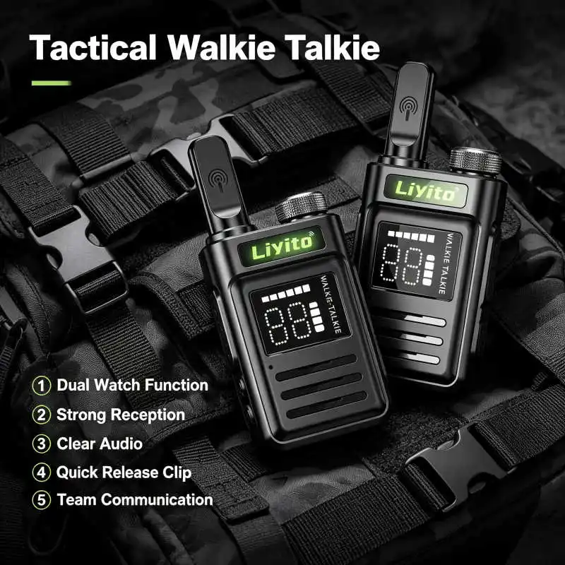 Two Way Radios Rechargeable 4600 mAh Battery Long Range Walkie Talkie for Adults 16 Channel Handheld Radio for Camping Hiking