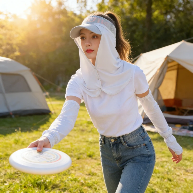 

New Summer Outdoor Sunshade Hat Curtain, UV Resistant Sunshade Cloak, Safety Helmet, Baseball Cap, Sunshade Curtain