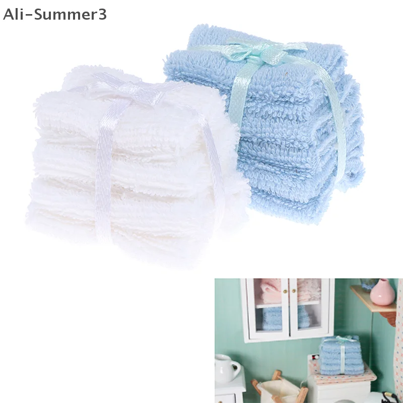 1:12 Dollhouse Miniature Towel Model Bathroom Furniture Decor Accessories Toys