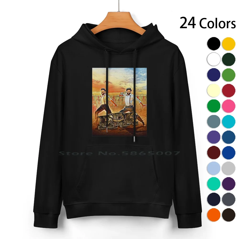 

Rrr Movie Trending Poster Pure Cotton Hoodie Sweater 24 Colors National Forest Rrr Movie Ntr Bollywood Tollywood Hindi Telugu