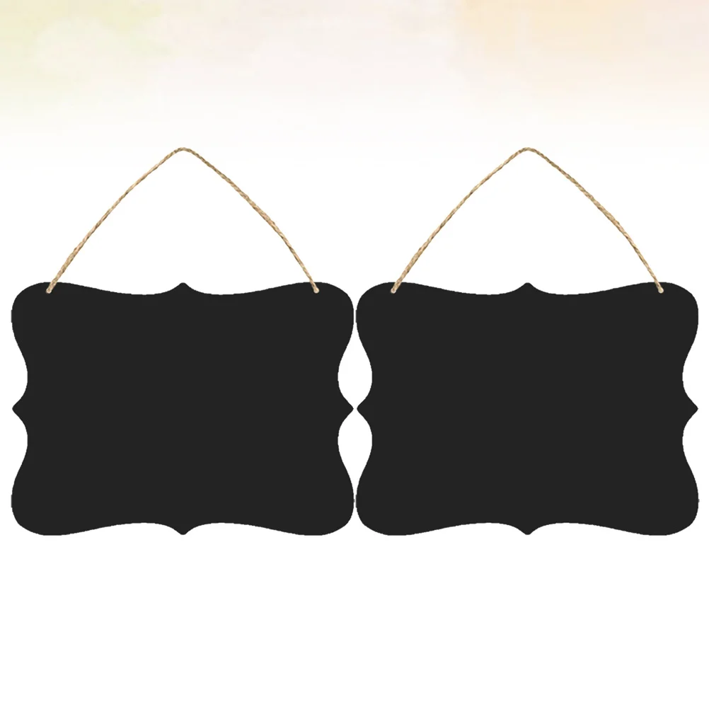 

2Pcs Double Sided Blackboard Hanging Board Density Board Message Notice Wall Decor Home Blackboards Hanging Blackboard