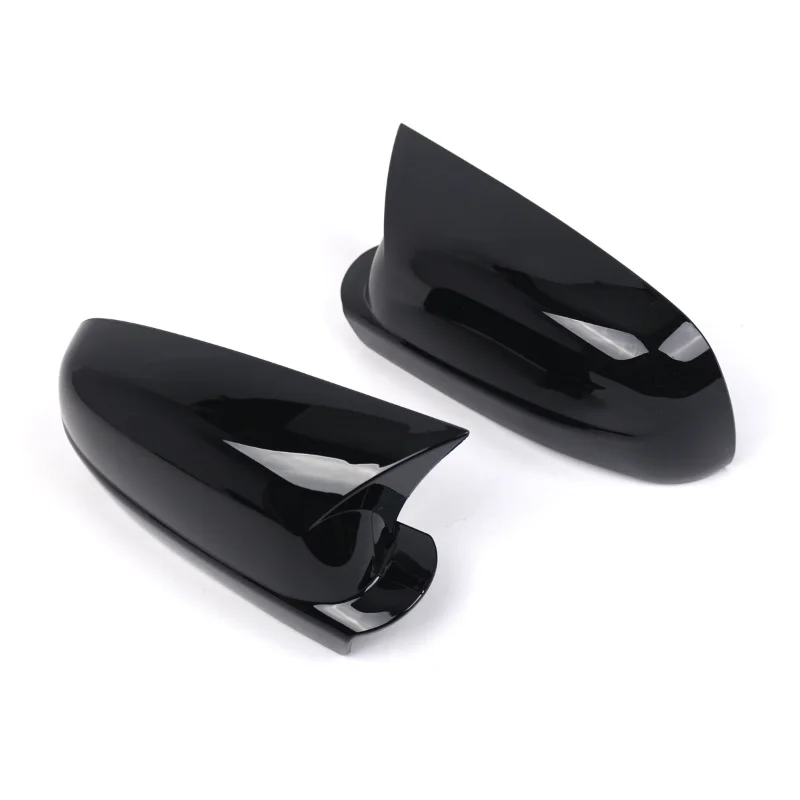 For 98-04 VW Golf MK4 Glossy Stick-On Bull Horn Style Mirror Cover Housings Pair Left Right External Side Shell Replacements