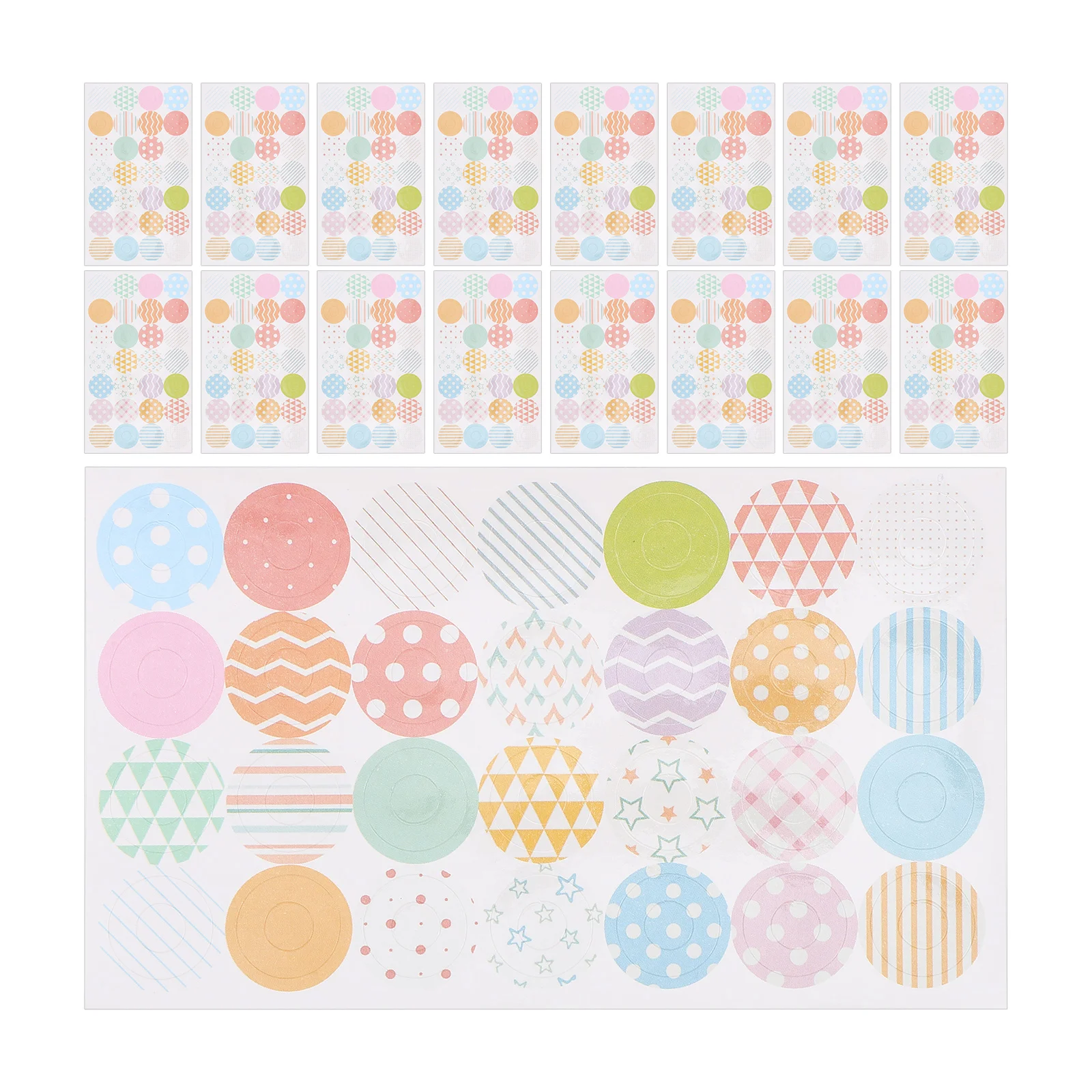 20 Sheets Stationery Binder Hole Protector Office Round Stickers Loose Leaf Paper for