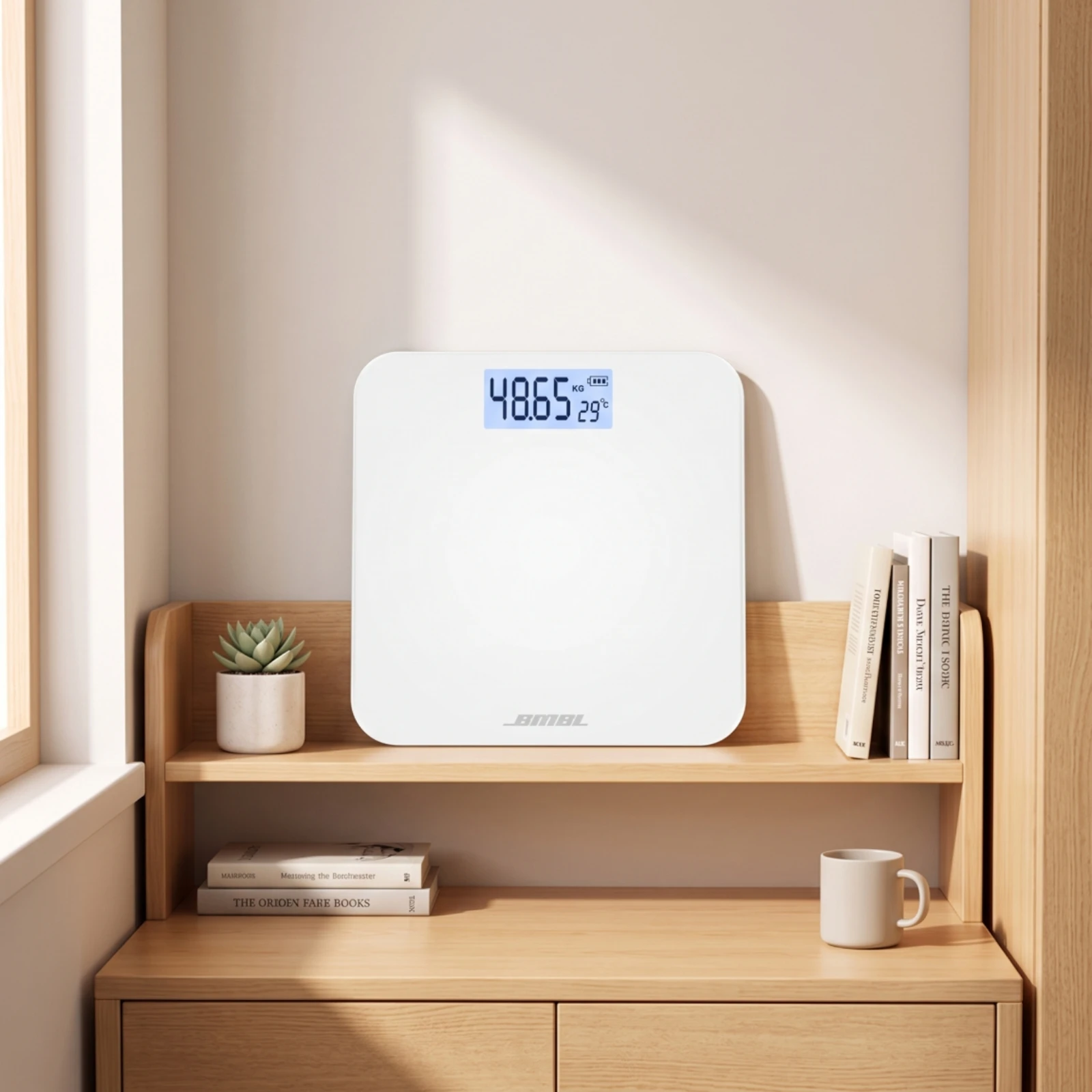 Digital Body Scale Slim Digital Bathroom Scale Weighing Machine Accurate Exact for Bedroom, Dorm Room