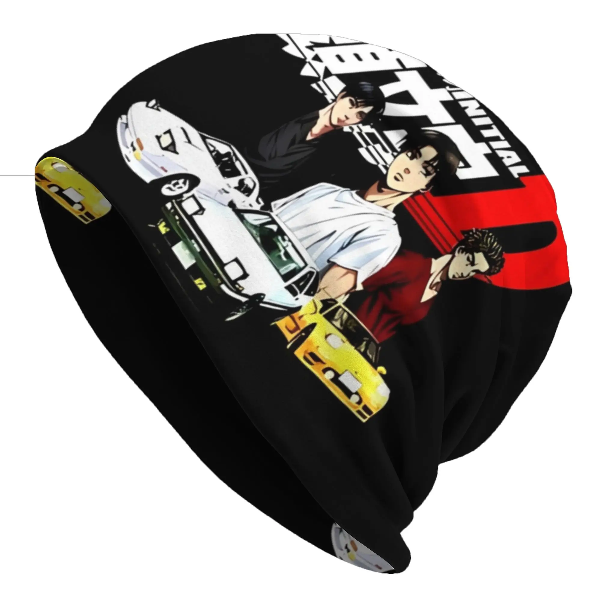 Bonnet Hats Initial D Men Women's Thin Hat Black Autumn Spring Cap Street Skullies Beanies Caps