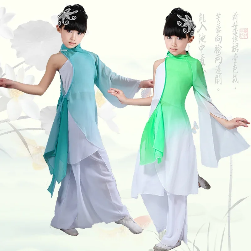 Traditional Chinese Folk Costume for Woman Dance Costumes Kids Costume Yangko Girl Children Dress Women Yangge Clothing