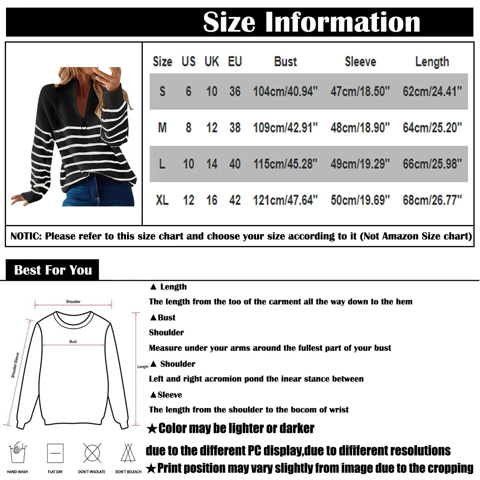 2024 new winter Women\'s Fashion knitted sweatershirts Half Turtleneck Chest Zipper Striped long sleeves Pullover Sweater