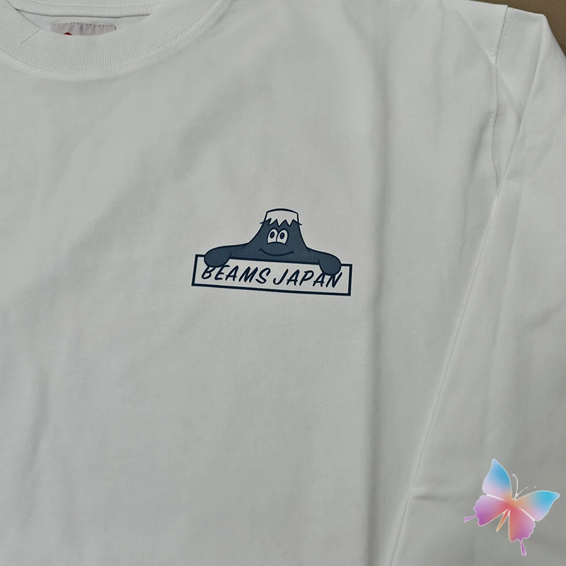 25ss Tokyo Street Beams Tshirts Alphabet Cartoon Snow Mountain Pullover Casual Loose Sweatshirts Men Women Long Sleeve Tops
