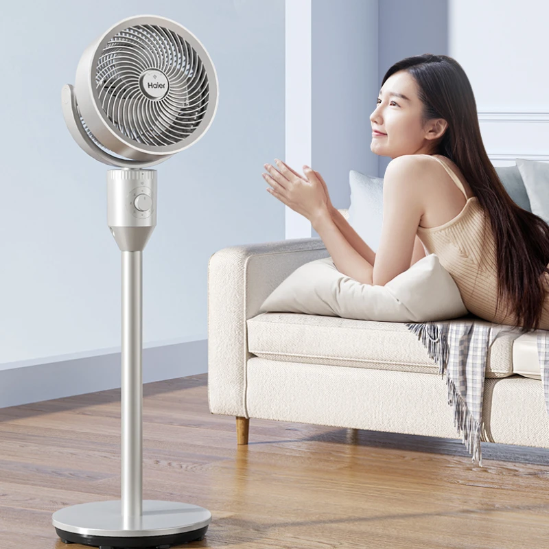 Air circulation fan 8 shaped oscillation built in aroma height adjustable timer for tabletop floor use portable fan