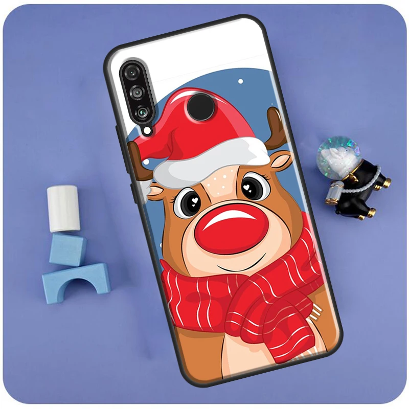 Merry Christmas Reindeer Case For Huawei Nova 11i 8i 3i 9 10 SE 11 Pro 5T Y60 Y61 Y70 Y90 Y91 P20 P30 P40 Lite Cover