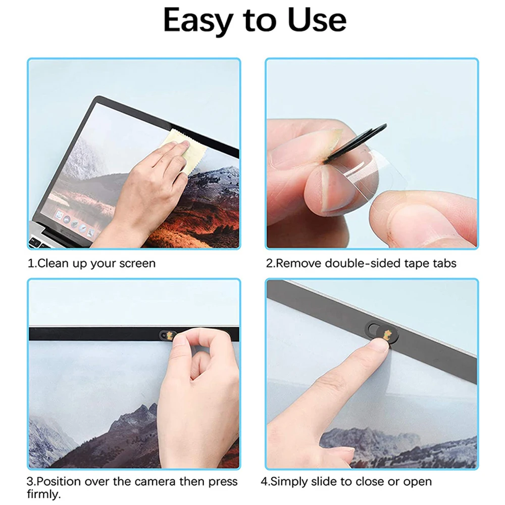 6 Pack-Laptop Camera Cover Slide Webcam Cover for Privacy Fits for Mini PC, PC, Surface, Tablet, Desktop Computer, Smart phone