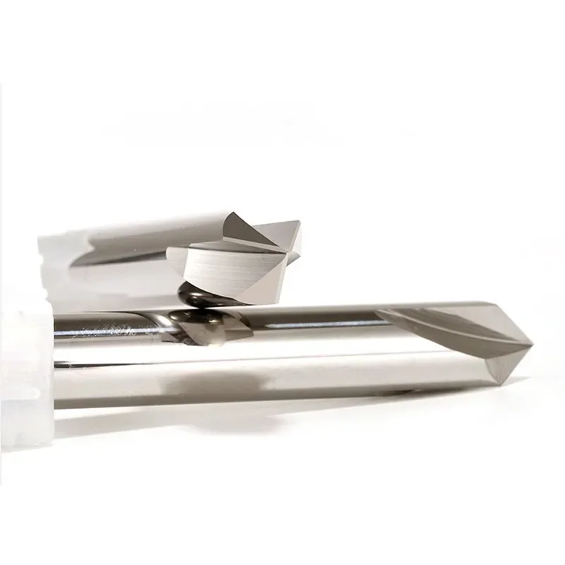 WOY HRC65 3-Flute Tungsten Steel Carbide 60/90/120 Degrees Chamfer Milling Cutter CNC Router Bit Engraving Endmill Tools