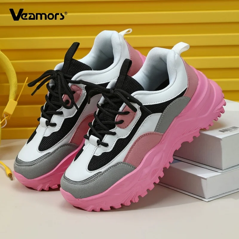 

Женские модные кроссовки на шнуровке, дышащая мужская повседневная спортивная обувь, модная обувь унисекс на платформе для прогулок на открытом воздухе, бега