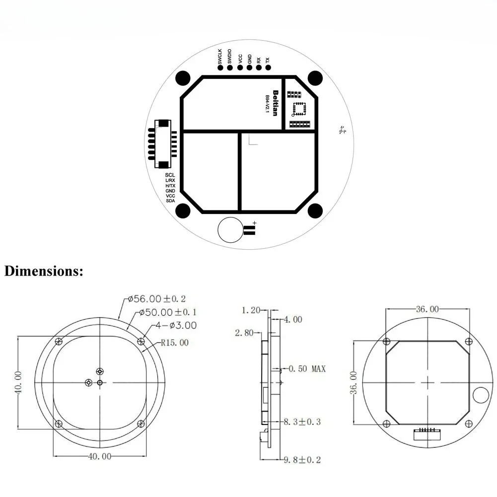 Beitian M10 GPS Module Ultra-low Power BE-451 TTL Level With Compass and Flash PPS LED GNSS Receiver for Vehicle Drones Track