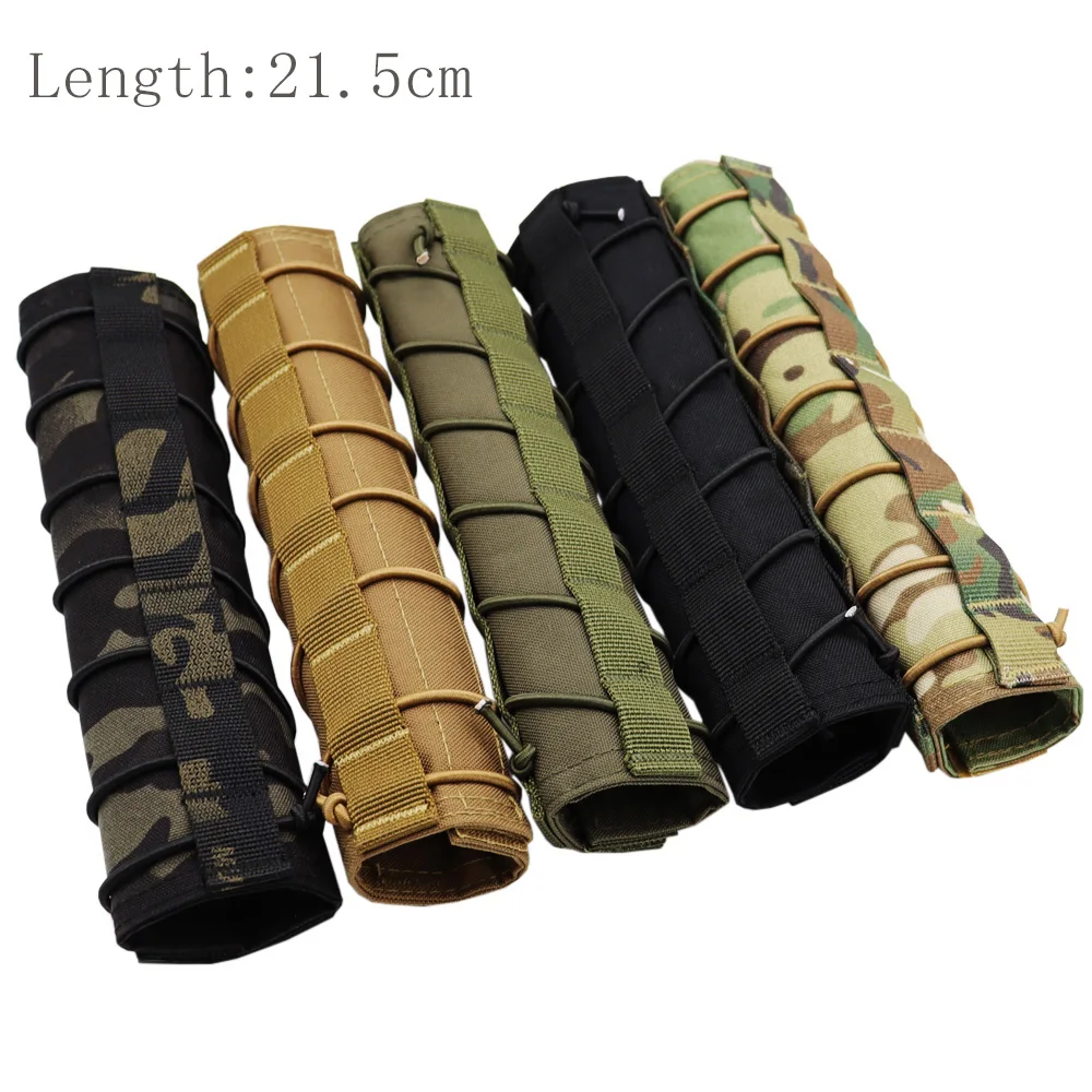 High Quality 500D Nylon 21.5cm Silencer Protective Case Tactical Suppressor Mirage Heat Shield Sleeve Shooting Silencer Cover