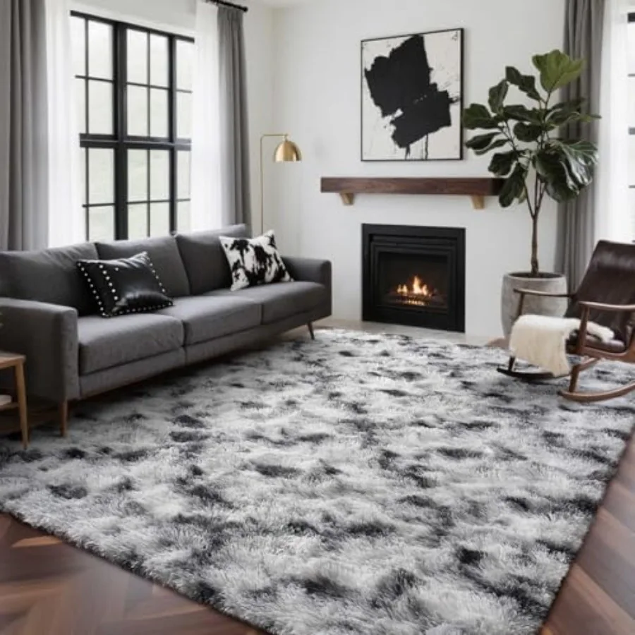 

6x9 Ft Large Shag Rugs for Living Room Decor Tie-Dyed Ultra Soft Fluffy Furry Area Rugs for Bedroom Indoor Floor Aesthetic Carp