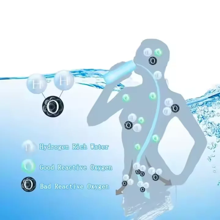Portable Hydrogen Water Bottle 4000mAh Battery 1L Hydrogen Water Generator for Home Fitness Drinking