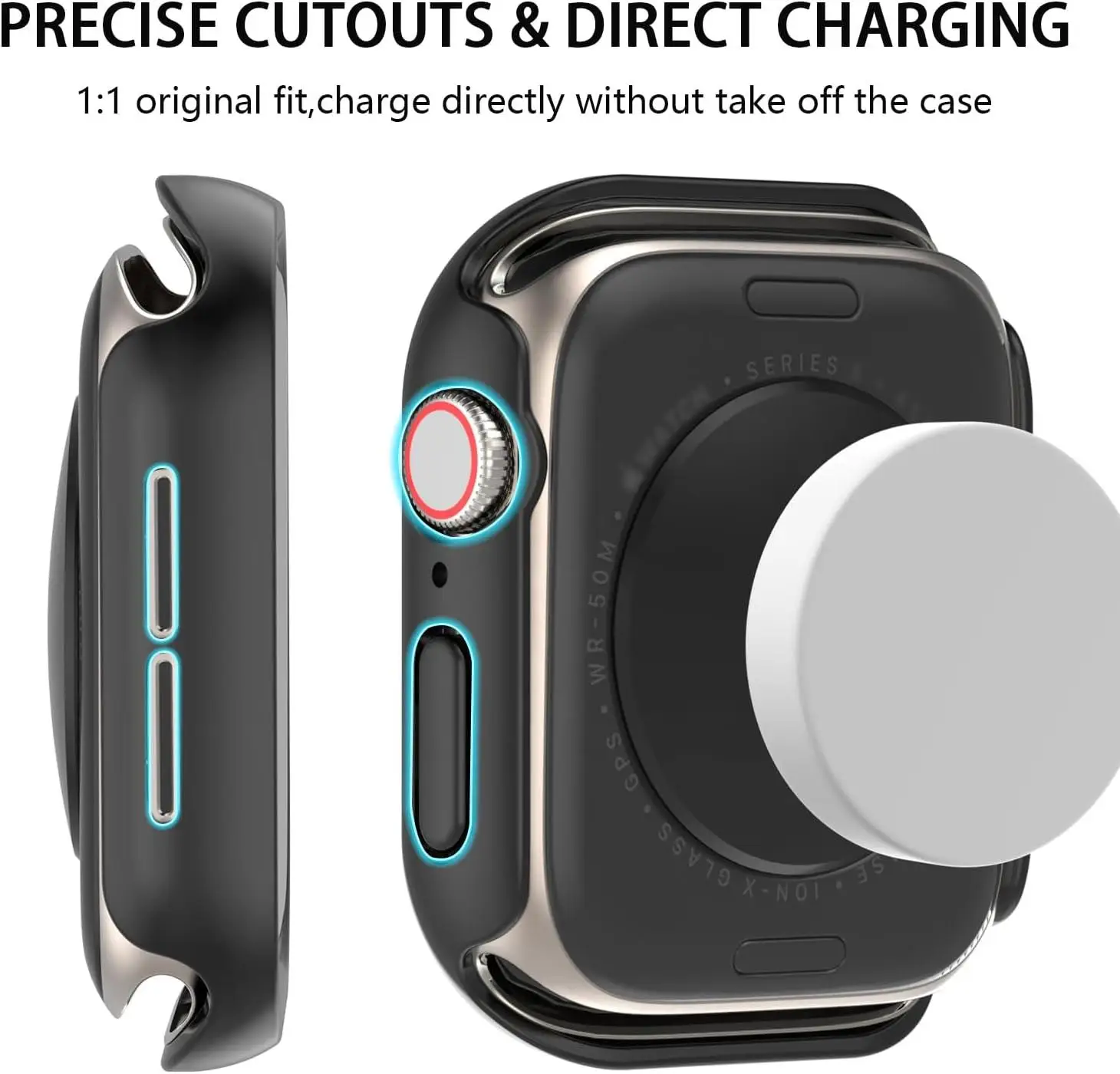 PC Cover voor Apple Watch Case 10 42/46mm 44mm 45mm 38/40/41mm Accessoires Protector bumper iWatch Serie 9 8 7 6 5 4 3 (GEEN Glas)