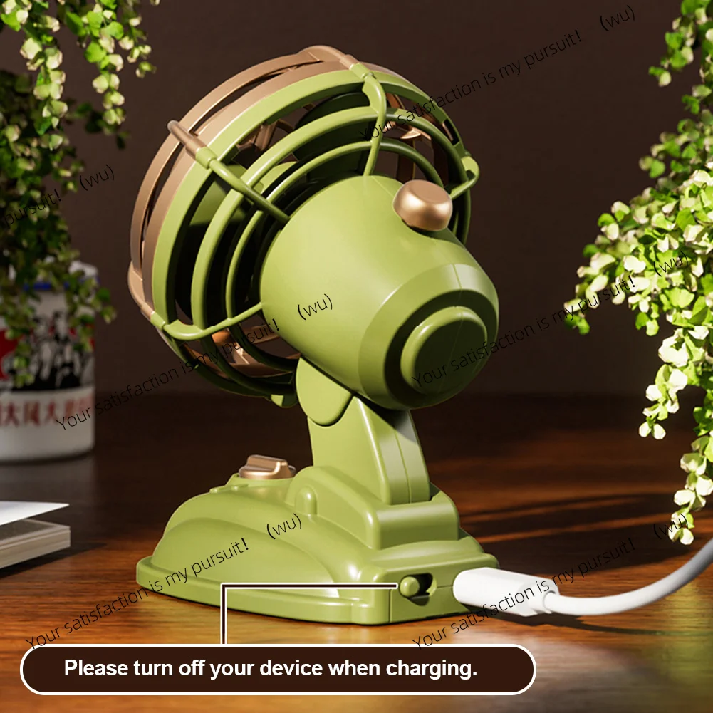 1P retro USB charging handheld fan silent summer portable outdoor travel office mini fan ultra quiet folding mini fan
