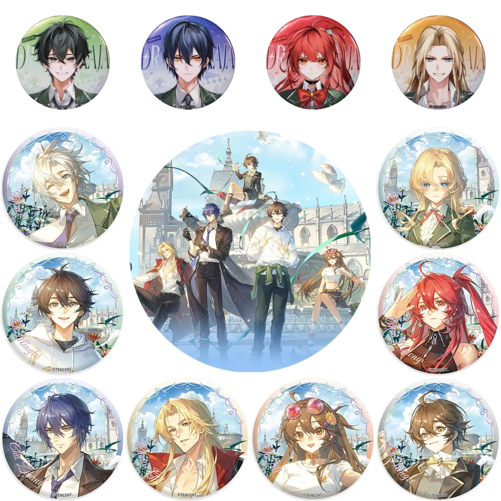 58 مللي متر أنيمي The Blazing Dawn DRAGON RAJA Ricardo · M · Lu Motong Chen تأثيري حلي شارة دبوس SPTE صفيح بروش دعامة عيد الميلاد جيلف #1