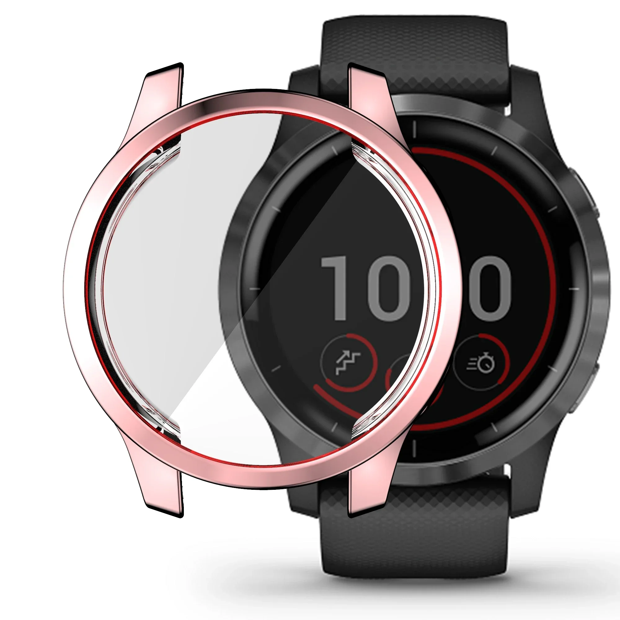 Protective Case For Garmin Venu 2 / 2S Smart Watch TPU Plating Protection Frame For Garmin Vivoactive 4S / 4 Bumper Accessories