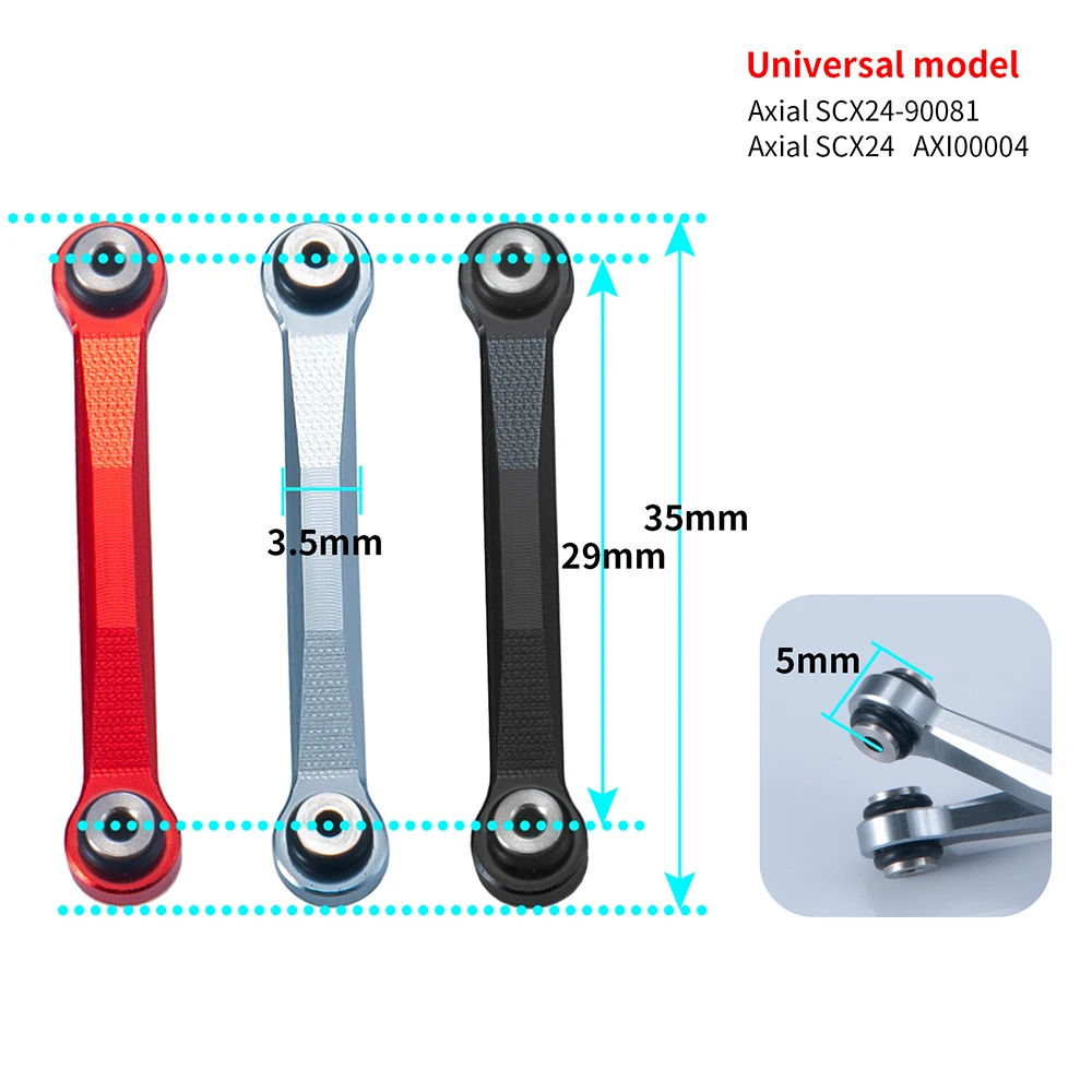 Mibidao conjunto de ligação de alumínio kit haste ligação para axial scx24 90081 deadbolt axi00004 1/24 rc rastreador carro atualização peças acessórios