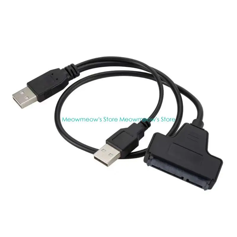 W91A Fast Speed USB to 2.5inch SATAs Hard Drive Adapter, Two USB Interfaces, Easy Drive Management Without External Enclosure