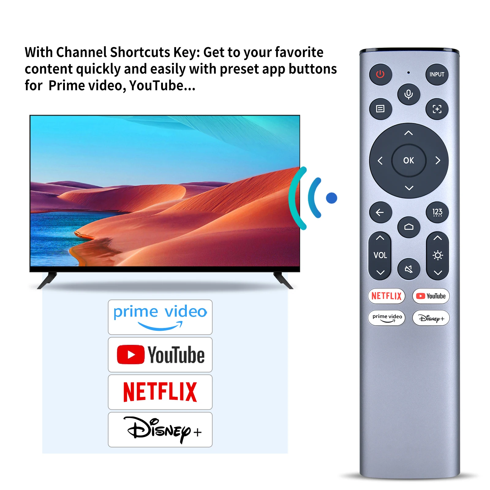 جهاز تحكم عن بعد جديد ERF6A82 مناسب لجهاز العرض المحمول Hisense C2 C2 Pro C2 Ultra الذكي