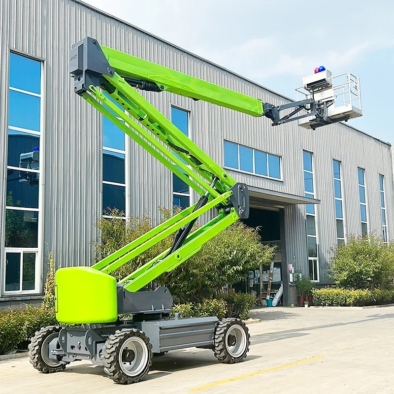 2023 Best Selling 10-22m 16 Meter 200kg Towable Man Lift Aerial Work Platform Telescoping Crank Arm Lift Boom Lift For Sale