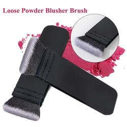 Single Flat Head Loose Powder Blusher Brush Black Makeup Brushes For Woman Professional Face Make Up Repair Tool Beauty Cosmetic