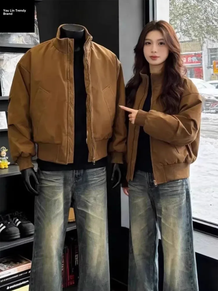 Browan MA1 American Style Flight Jacket Men's Spring Short Cleanfit Stand Collar Baseball Uniform Polyester Fiber Long Sleeve