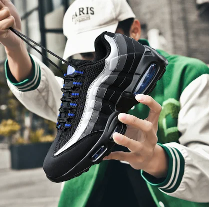 

Mesh large-sized sports shoes with air-cushioned soles for shock absorption, casual and fashionable hiking shoes mens sneakers