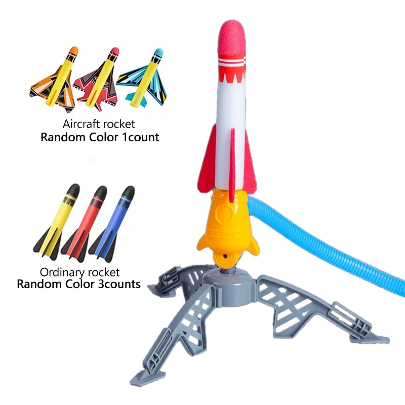 어린이용 로켓 발사기, 스텝 펌프 공기 압축식, 야외 가족 게임, 스카이로켓, 생일 선물, 스포츠 장난감