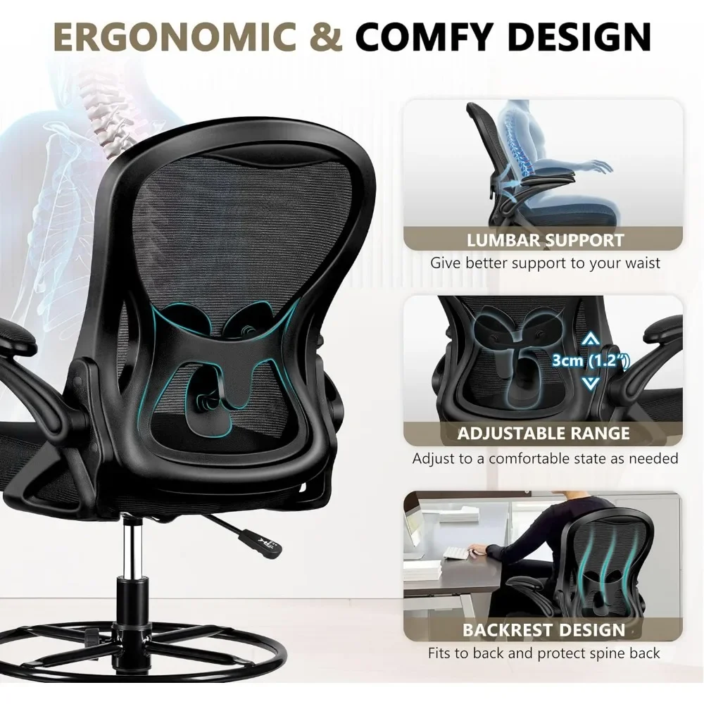 XMSJ Tall Office Chair Ergonomic Standing Desk Chair Computer Armchair Office Chairs Sofas Gaming Chair for Gamer Game Special