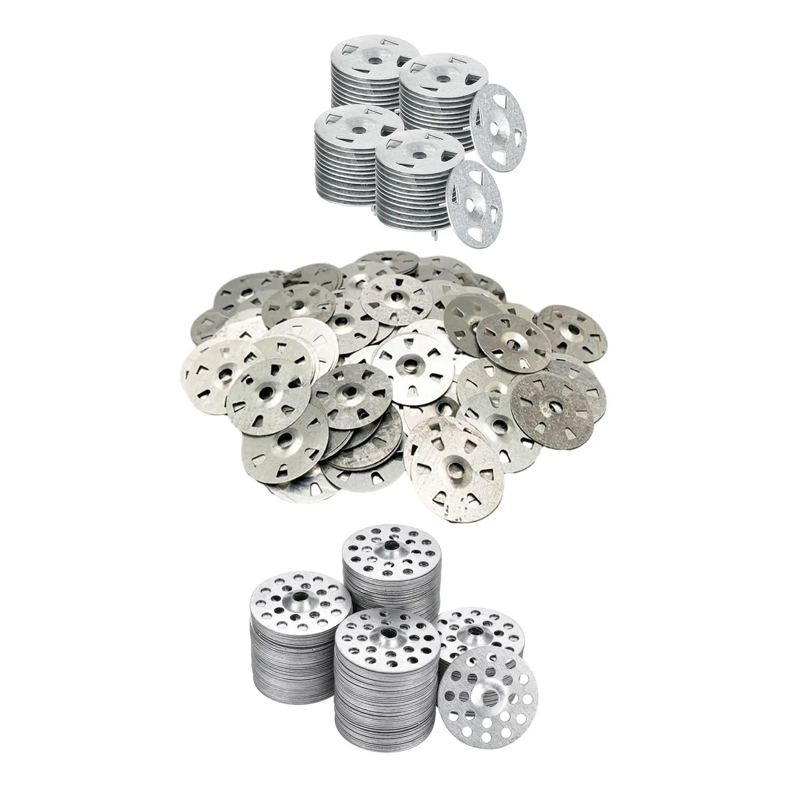200 Pieces Flat Metal Gaskets Pin Fasteners Flat Washers for Fixing Insulation Board for Fixing and Supporting Accessory